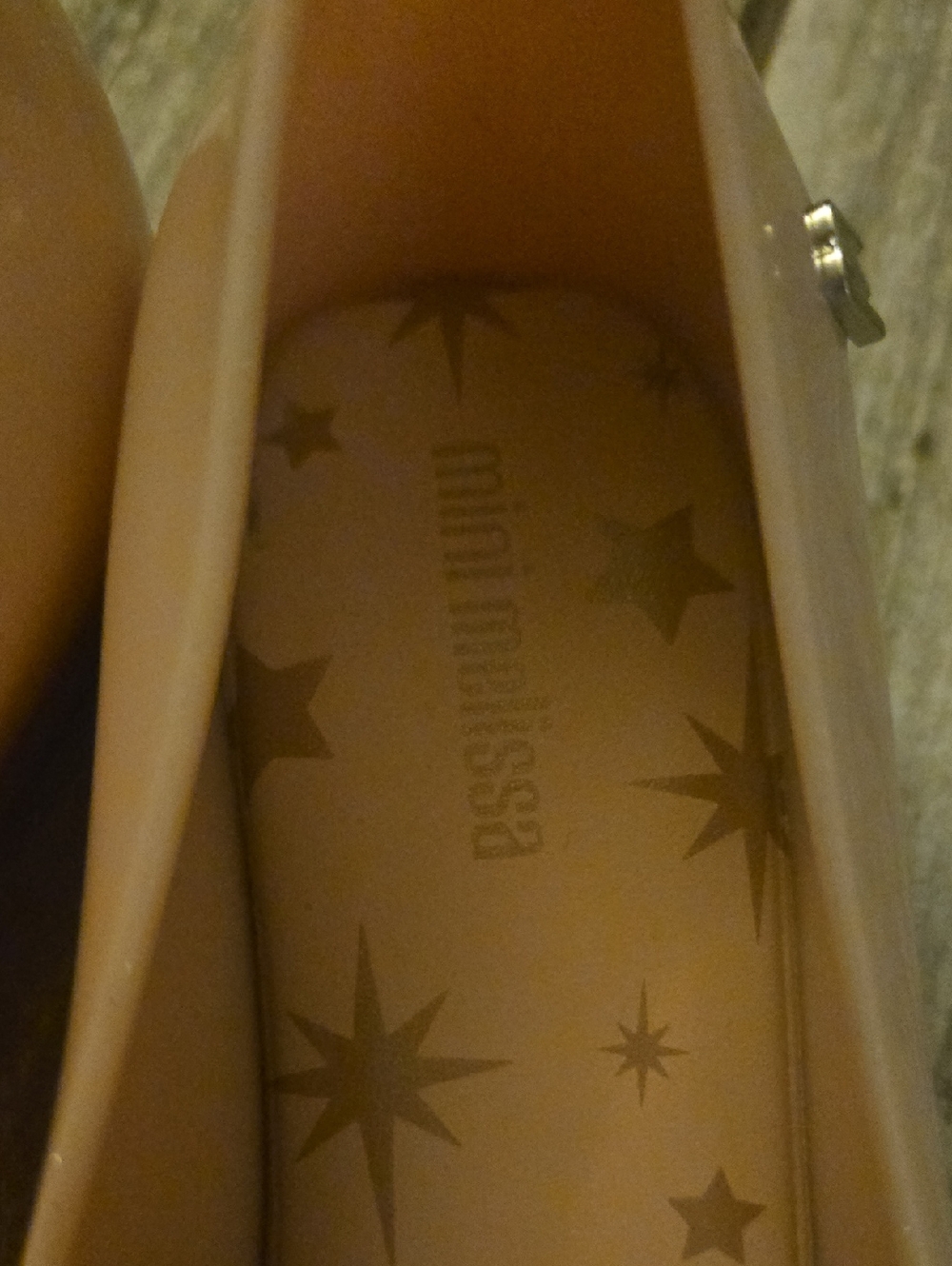 Mini Melissa Blush Nude Star Bow Jelly Flats - Picture 2 of 5